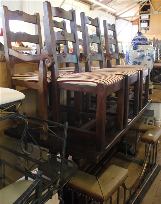 Indian teak dining room suite(-)